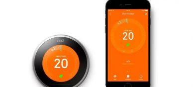 Nest thermostat and phone app